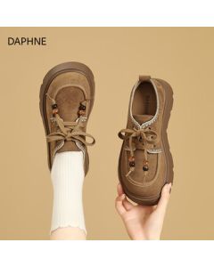 DAPHNE 2025 New Autumn Bestseller Fashion Versatile Chunky Heel Platform British Style Loafer Women's Oxford Shoes
