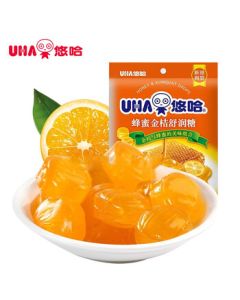 UHA Honey Kumquat Soothing Candy 103g - Throat Relief Mint Candy, Freshens Breath, Moisturizes Lungs