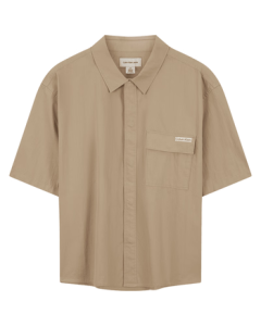 Calvin Klein Jeans 25 Early Autumn New Men's Mountain Style Trendy Casual Vintage CK Workwear Loose Short-Sleeve Shirt