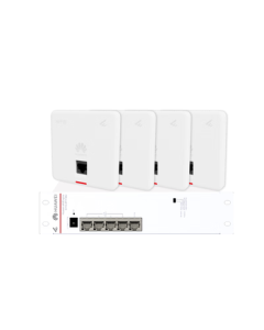 Huawei Whole-Home WiFi6 Kit with 4 AP160 Dual-Port 86 AP Panels + 4-Port Weak Current Box Switch, Wireless Gigabit 1-Drag-4 Home Router, Enterprise-Level AC+AP Combo