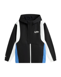 Li-Ning Sports Jacket for Teens Unisex 2025 New Wrinkle-Resistant Color-Block Loose Hooded Windbreaker YFDV133