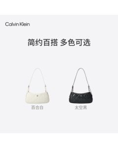 Calvin Klein Women's Bag 25 Autumn Winter New Elegant Casual Commuter CK Metal Monogram Letter Shoulder Bag Baguette Bag Underarm Bag Gift