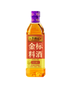 Lee Kum Kee Golden Label Cooking Wine 500ml - Rich Aroma, Removes Odor, Enhances Flavor, Blended with Various Spices, Ideal for Braising, Stir-Frying, Steaming, and Seasoning