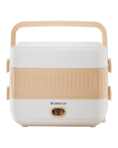 CHIGO Electric Lunch Box 2L Portable Heating Food Container with 4 Stainless Steel Bowls for Office Workers - QF-FH05 Double Layer