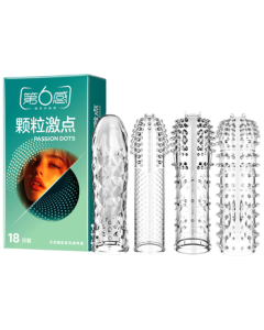 Sixth Sense Condoms Large Particles 18+ Delay Pleasure Studded Ultra-Thin Condoms for Men with Prolonged Lock Essence Adult Fun SM