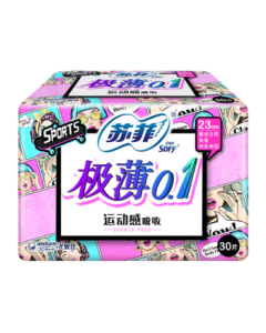 SOFY Ultra Thin 0.1 Day Use Sanitary Pads 230mm 30pcs Breathable Invisible Pads JD Official Flagship Store
