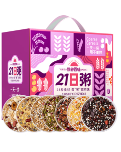 Yuegu Baiwei 21-Day Mixed Grain Porridge 4.2lb (Mid-Autumn Festival Gift Box - Eight-Treasure Porridge, Mixed Millet Porridge, Quinoa Rice Companion)