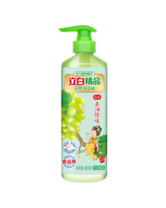 Liby Premium Green Grape & Jasmine Dishwashing Liquid 488g, Powerful Degreaser & Deodorizer for Baby Tableware, Fruits, and Vegetables