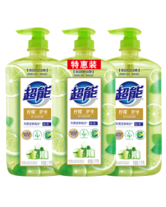 Power Clean Lemon Hand Care Ionic Degreasing Dishwashing Liquid 1kg*3 Set