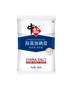 Zhongyan Seaweed Iodized Salt 350g [Iodized Well Salt] for Cooking and Seasoning, Household Edible Salt by Zhongyan