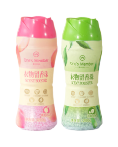 No.1 Member Store OM Fabric Perfume Beads 200g Peach Mojito + 200g Rainy Camellia, 99.9% Bacteria Removal & 180-Day Fragrance Retention