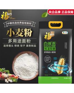 Fortune Wheat Core Flour All-Purpose for Family Noodles Medium Gluten Flour Fortune Natural Fragrant Multi-Purpose Wheat Flour 5kg