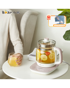 Bear (Xiaoxiong) Health Kettle, Tea Maker, Electric Kettle with Touch Screen, Tempered Glass Panel [Includes Single Cup Cleaning Brush*1] 1.5L YSH-A15Z8