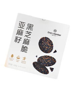 One's Member Flaxseed Black Sesame Crisps – Nutritious Snack for Pregnant Women and Kids, Thin and Crispy Biscuits, 400g