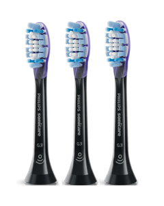 Philips Electric Toothbrush Heads, 3-Pack, Black, Model HX9053/96 HX9063/96 (Random Delivery), Compatible with HX9912/77 HX9911/69