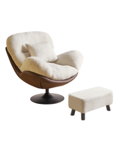 Yuanyaju Eggshell Lazy Sofa Chair Living Room Single Swivel Rocking Chair Home Leisure Nap Recliner