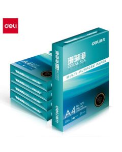deli Coral Sea A4 Copy Paper 70g 500 Sheets/Pack * 5 Packs/Box Dual-Sided Printing Paper 2500 Sheets/Box 7361