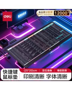 Deli Shortcut Mouse Pad 800*300*3mm Large Shortcut Guide Mouse Pad for Home and Office Computer Desk Mat 83004