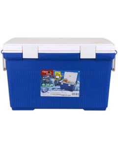 IRIS CL-45 Outdoor Picnic Travel Cooler & Warmer, Dual-Use Insulated Cooler Box, Blue, Approx. 45L, Includes 10 Ice Packs