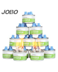 JOBO Insulated Food Warmer Alcohol Burner Fuel Can Eco-Friendly Mineral Oil Substitute for Alcohol Plastic Cap Triple Burner 120 Minutes 48 Cans