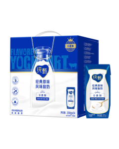 Mengniu Chunzhen Original Flavor Yogurt 200g*24 Boxes, Breakfast Companion Mid-Autumn Festival Gift Box