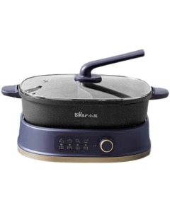 Bear 6L Dual-Purpose Electric Hot Pot Multi-Function Split Cooking Pot for Home Use DHG-C60D1 Navy Blue