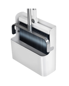 Jiabangshou Foldable Broom and Dustpan Set, Two-Piece Household Rotating Broom with Windproof Comb-Tooth Dustpan