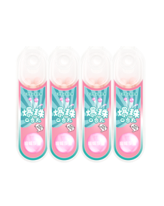 Helicobacter Fresh Breath Chewing Gum Oral Burst Beads, Dating Essential, Peach Flavor Sugar-Free Kissing Pills, 3g*2 Boxes