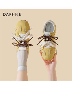 Daphne Women's Summer New Breathable Versatile Soft-Sole Casual Sneakers 4025101322 Yellow 39