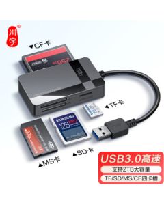 ChuanYu USB 3.0 High-Speed SD/TF/CF/MS Multi-Card Reader Compatible with DSLR Camera Memory Cards, Dash Cams, Drones, Computers, and Mobile Devices