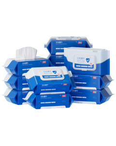 JD Jingzao Sterilizing Wet Wipes 80 Sheets * 12 Packs, 99.9% Germ-Killing Wet Wipes, Sanitary Wet Tissues