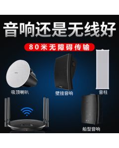 SAST 50W Wireless Waterproof Sound Column Speaker Set - Bluetooth Mini Amplifier for Outdoor, Shops, Schools, Public Address, Background Music, Wall-Mounted Speaker System with One-to-Two Configuration