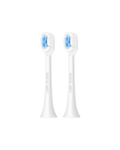 SOOCAS Electric Toothbrush Heads, Soft Bristle Cloud-Sensitive Brush Heads, 2-Pack Universal Brush Heads for SOOCAS Adult Toothbrushes, White (2-Pack)