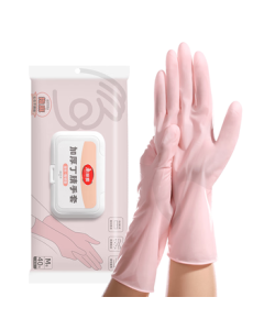 Meliya Disposable Nitrile Gloves, 40 Pieces Medium Size Extra Long 30cm Thickened Food Grade Rubber Household Kitchen Waterproof Gloves