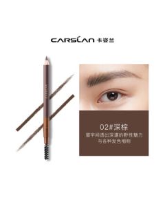 Carslan Natural Shaping Eyebrow Pencil (Waterproof, Sweat-proof, Smudge-proof, Long-lasting Color) 02 Dark Brown 1g Birthday Gift for Women