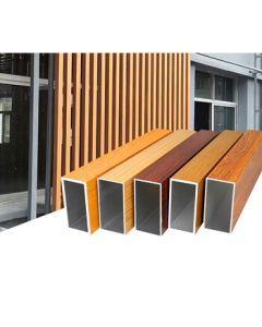 WODDATA Aluminum Square Tube Profile 40mm*100mm*0.8mm 6m per Piece Ceiling Grille Aluminum Square Tube Yellow