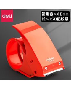 Deli Plastic Packing Tape Dispenser with Base, Suitable for Tape Width Up to 48mm, Office Supplies, Red 801