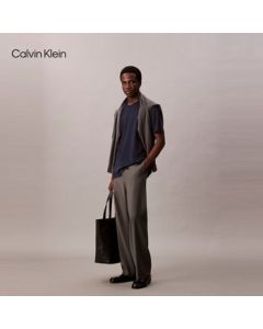 Calvin Klein Premium Apparel Collection 25 Summer Men's CK Pure Cotton Casual Commuting Solid Color Round Neck Short-Sleeve Tee