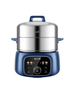 SUPOR Multi-functional Pot, Fully Automatic Household Steaming, Braising, and Cooking All-in-One Pot with Three-Layer Large Capacity, Detachable and Washable Base, 24H Smart Timer, High-Power Electric Cooking Pot ZN28YC88