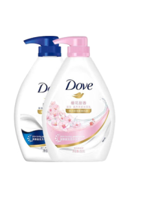 Dove Body Wash Sakura Blossom Scent 550G + Deep Moisture 550G (Unit: Set)