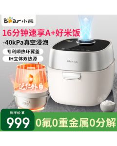 Bear DFB-E30F2 3L Multi-functional Electric Pressure Cooker with Far Infrared Heating for 4-5 People