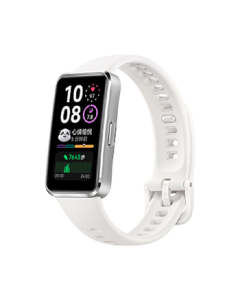 HUAWEI Band 10 Standard Edition Glacier White with Fluororubber Strap and Aluminum Alloy Case