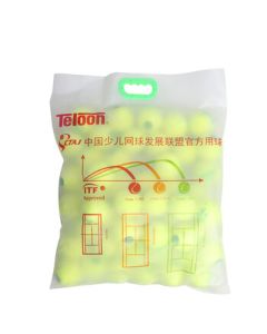 Teloon (Teloon) Tennis Beginner Kids Short Training Tennis Balls with 25% Reduced Pressure MID Yellow-Green 48-Pack