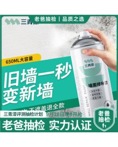 SanQing Wall Repair Self-Spray Paint Latex Paint Repair Paste for Indoor Renovation, White Wall Stain Removal and Restoration, White 650ml