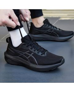 ASICS Men's GT-1000 14 Running Shoes - Cushioned, Comfortable, Lightweight, Breathable Low-Top Sneakers - Black - Size 42