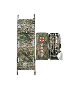 Rongbing Four-Fold Stretcher, Thickened Aluminum Alloy Tube Round Tube Stretcher, Portable