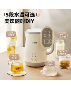 Bear 1.7L Electric Kettle, Smart Touch Control, 5-Temperature Adjustment, Constant Temperature Kettle with Side Display, Electric Water Kettle ZDH-C17F2