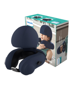 PHILIPS Inflatable U-Shaped Neck Pillow for Nap, Sleep Cervical Pillow with Light-Blocking & Heat Therapy, Shoulder & Neck Support Pillow, Gift for Friends' Birthday 3101N