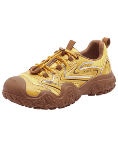 CAMEL Ugly-Cute 2.0 Mountain-Style Women's Casual Outdoor Shoes Thick-Soled Hiking Shoes L25S469009 Yellow/Silver Size 38