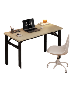 XINGKAI Folding Computer Desk, Long Folding Table, Spring Desk, Study Desk, Training Table, Single White 80*40